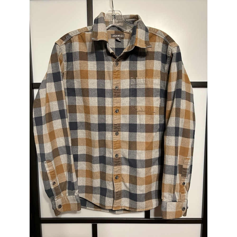 Eddie Bauer Button Down Long Sleeve Shirt Mens‎ M Multicolor Cotton Classic Fit